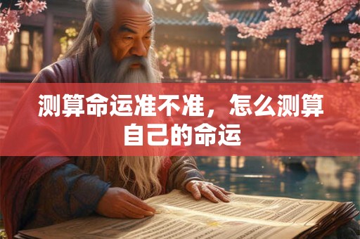 测算命运准不准，怎么测算自己的命运