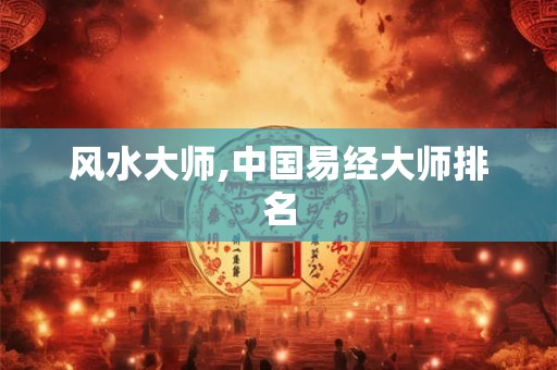 风水大师,中国易经大师排名