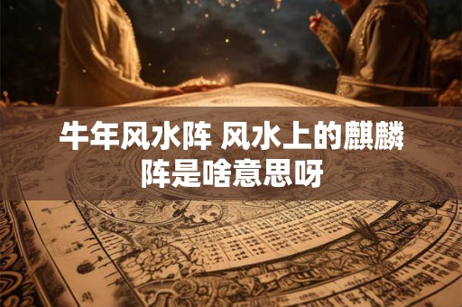 牛年风水阵 风水上的麒麟阵是啥意思呀