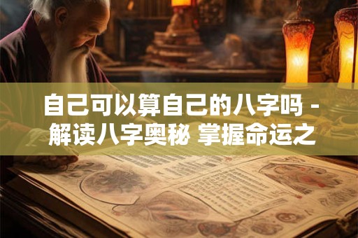 自己可以算自己的八字吗 - 解读八字奥秘 掌握命运之轮 自己可以算自己的八字吗 - 解读八字奥秘 掌握命运之轮