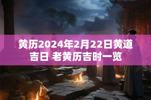 黄历2024年2月22日黄道吉日 老黄历吉时一览