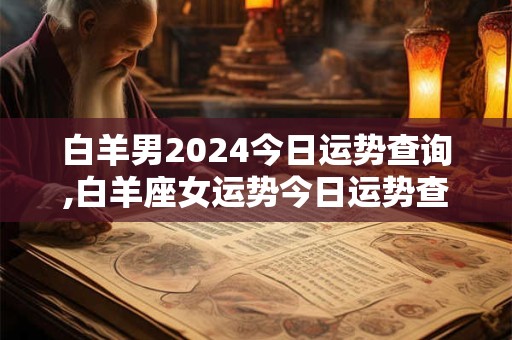 白羊男2024今日运势查询,白羊座女运势今日运势查询
