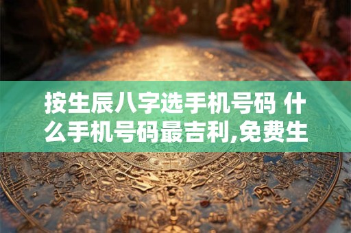 按生辰八字选手机号码 什么手机号码最吉利,免费生辰八字选手机号
