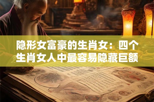 隐形女富豪的生肖女：四个生肖女人中最容易隐藏巨额财富的是谁