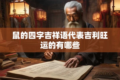 鼠的四字吉祥语代表吉利旺运的有哪些