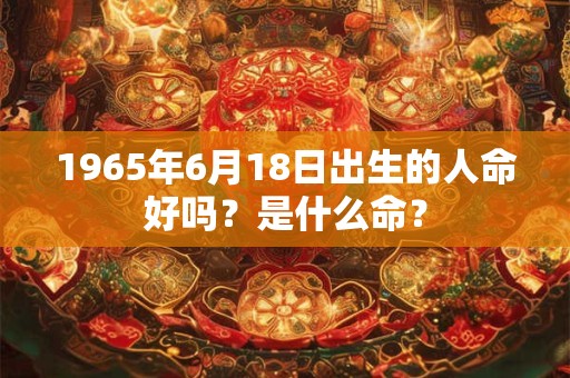 1965年6月18日出生的人命好吗？是什么命？