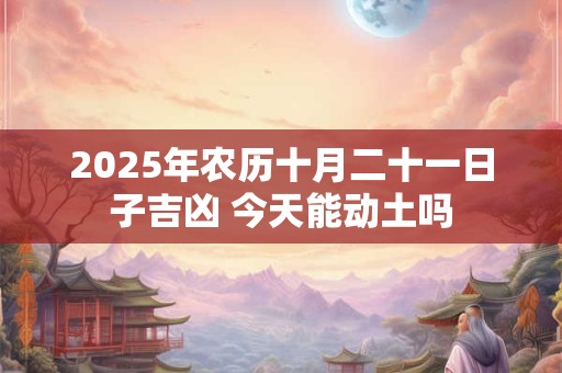 2026年农历十月二十一日子吉凶 今天能动土吗