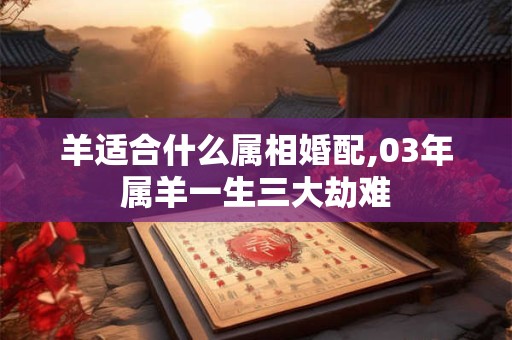 羊适合什么属相婚配,03年属羊一生三大劫难