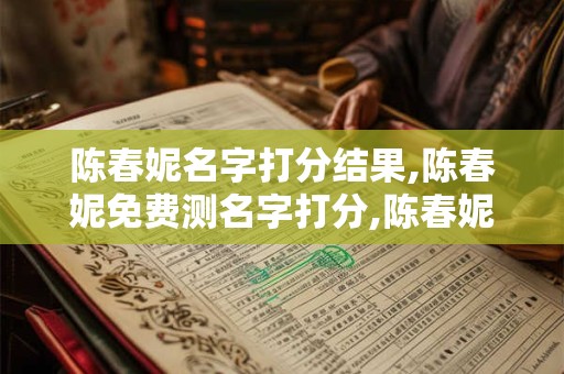 陈春妮名字打分结果,陈春妮免费测名字打分,陈春妮周易免费测名字打分