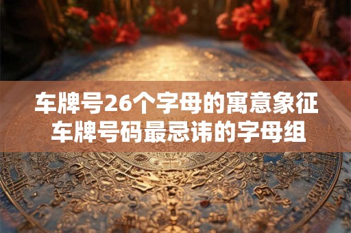 车牌号26个字母的寓意象征 车牌号码最忌讳的字母组合