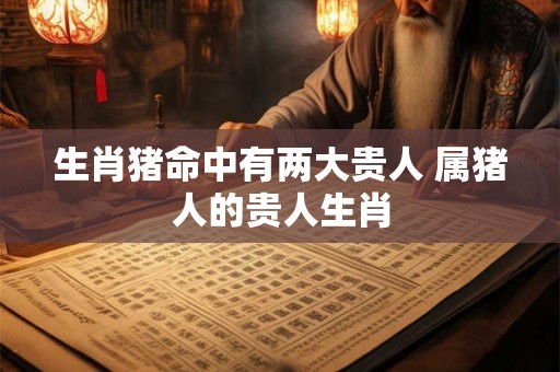 生肖猪命中有两大贵人 属猪人的贵人生肖