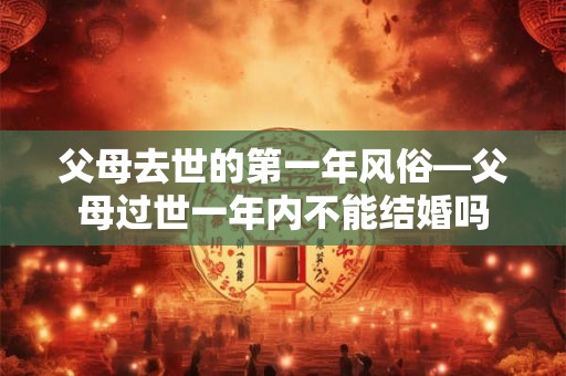 父母去世的第一年风俗—父母过世一年内不能结婚吗