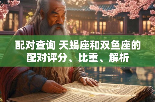 配对查询 天蝎座和双鱼座的配对评分、比重、解析