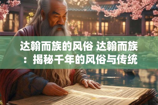 达翰而族的风俗 达翰而族:揭秘千年的风俗与传统 达翰而族的风俗 达翰而族:揭秘千年的风俗与传统