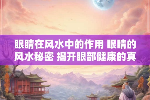 眼睛在风水中的作用 眼睛的风水秘密 揭开眼部健康的真相！