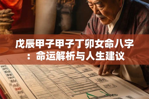 戊辰甲子甲子丁卯女命八字：命运解析与人生建议