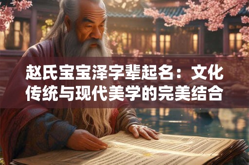 赵氏宝宝泽字辈起名：文化传统与现代美学的完美结合