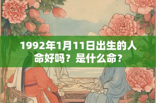 1992年1月11日出生的人命好吗？是什么命？