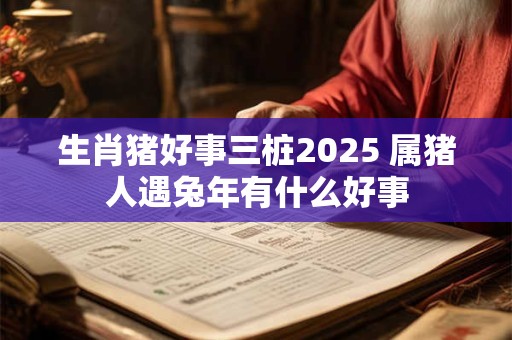 生肖猪好事三桩2025 属猪人遇兔年有什么好事