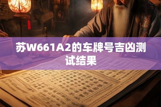苏W661A2的车牌号吉凶测试结果