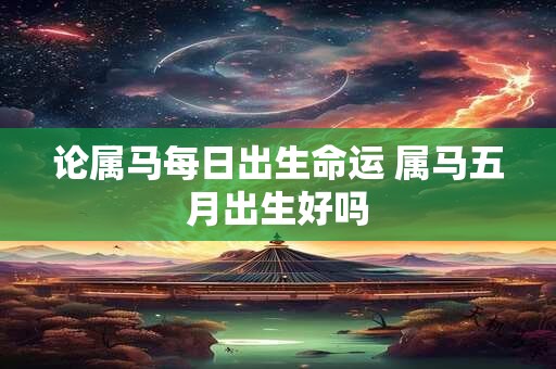 论属马每日出生命运 属马五月出生好吗