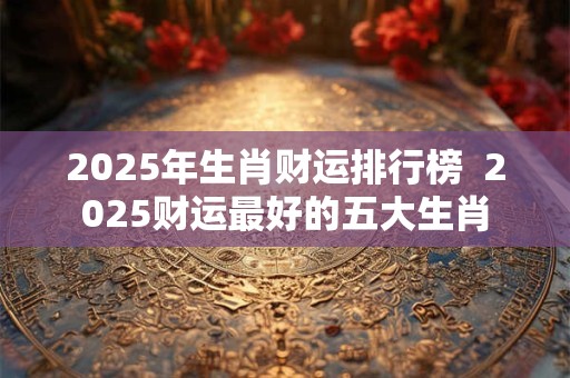 2025年生肖财运排行榜  2025财运最好的五大生肖