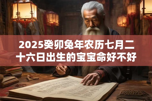 2025癸卯兔年农历七月二十六日出生的宝宝命好不好