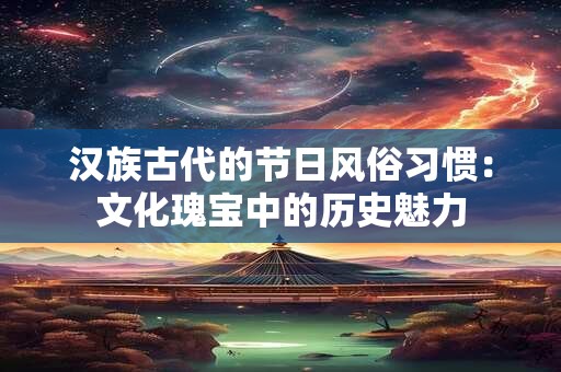 汉族古代的节日风俗习惯：文化瑰宝中的历史魅力