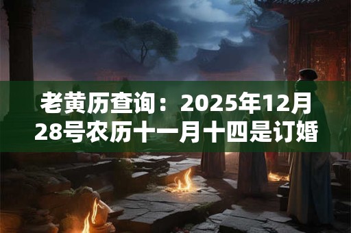老黄历查询：2025年12月28号农历十一月十四是订婚吉日吗