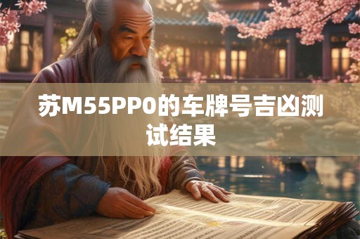苏M55PP0的车牌号吉凶测试结果