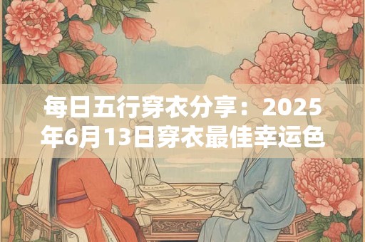 每日五行穿衣分享：2025年6月13日穿衣最佳幸运色