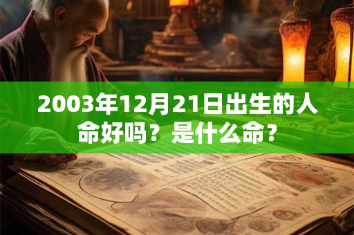 2003年12月21日出生的人命好吗？是什么命？