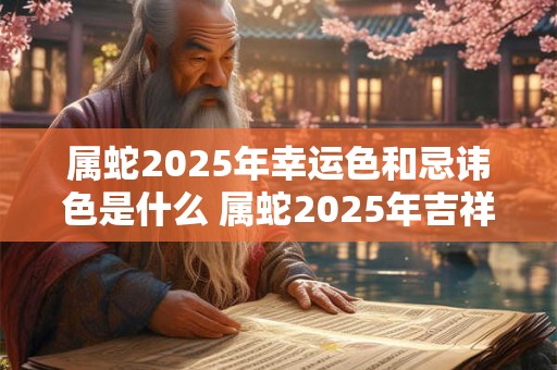属蛇2025年幸运色和忌讳色是什么 属蛇2025年吉祥物