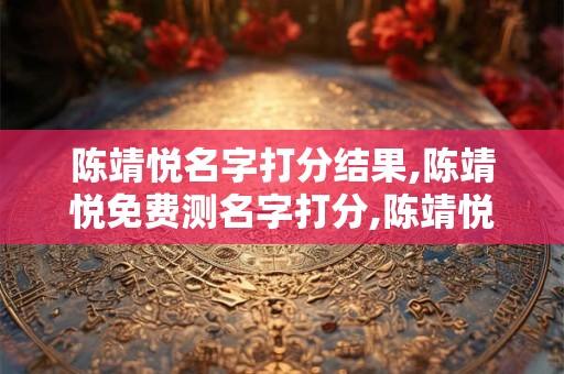 陈靖悦名字打分结果,陈靖悦免费测名字打分,陈靖悦周易免费测名字打分