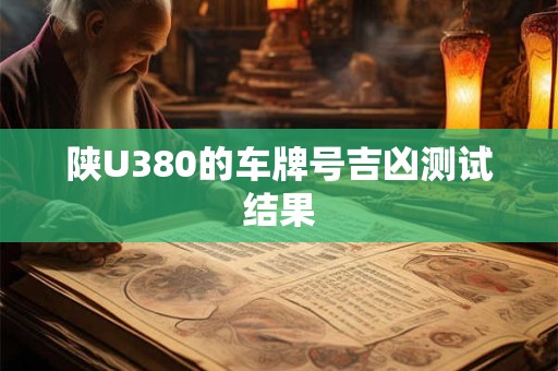 陕U380的车牌号吉凶测试结果