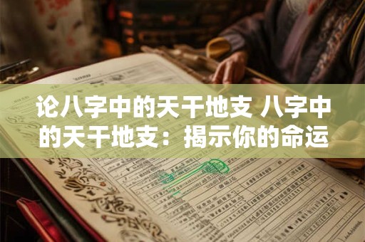 论八字中的天干地支 八字中的天干地支：揭示你的命运奥秘