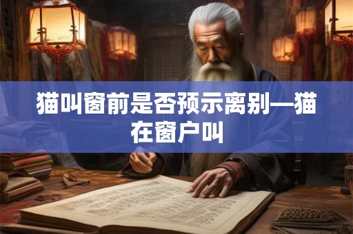 猫叫窗前是否预示离别—猫在窗户叫