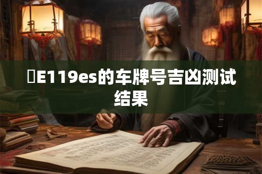 魯E119es的车牌号吉凶测试结果