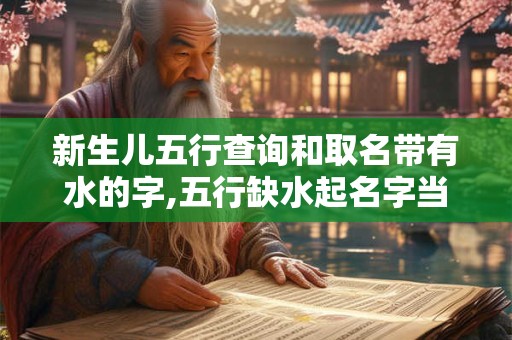 新生儿五行查询和取名带有水的字,五行缺水起名字当中带有水的字