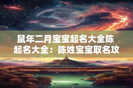 鼠年二月宝宝起名大全陈 起名大全:陈姓宝宝取名攻略 鼠年二月宝宝起名大全陈 起名大全:陈姓宝宝取名攻略
