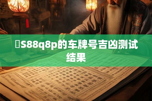 粵S88q8p的车牌号吉凶测试结果