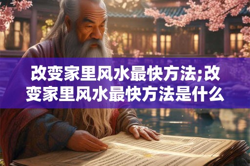 改变家里风水最快方法;改变家里风水最快方法是什么