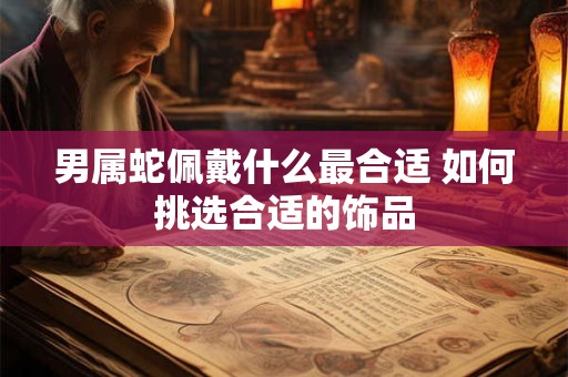 男属蛇佩戴什么最合适 如何挑选合适的饰品