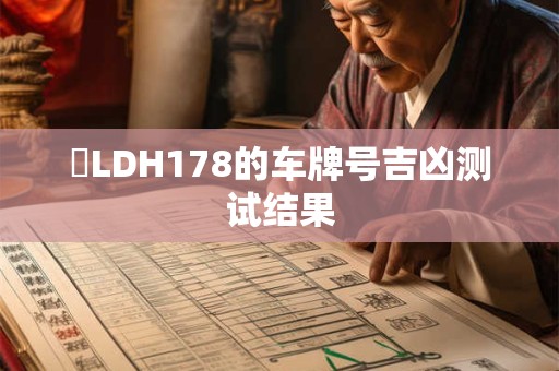 粵LDH178的车牌号吉凶测试结果