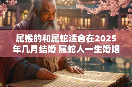 属猴的和属蛇适合在2025年几月结婚 属蛇人一生婚姻命运