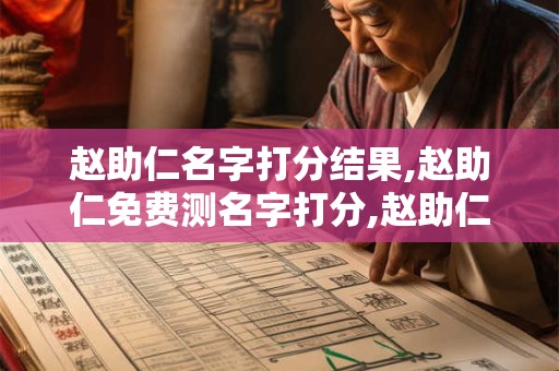 赵助仁名字打分结果,赵助仁免费测名字打分,赵助仁周易免费测名字打分