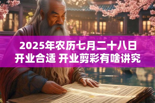 2025年农历七月二十八日开业合适 开业剪彩有啥讲究