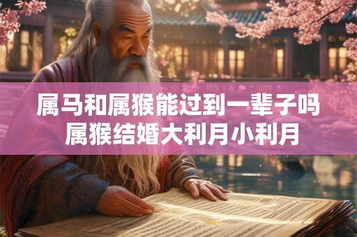 属马和属猴能过到一辈子吗 属猴结婚大利月小利月