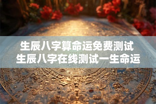 生辰八字算命运免费测试 生辰八字在线测试一生命运