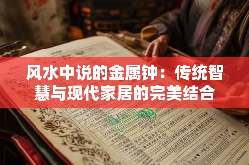 风水中说的金属钟：传统智慧与现代家居的完美结合